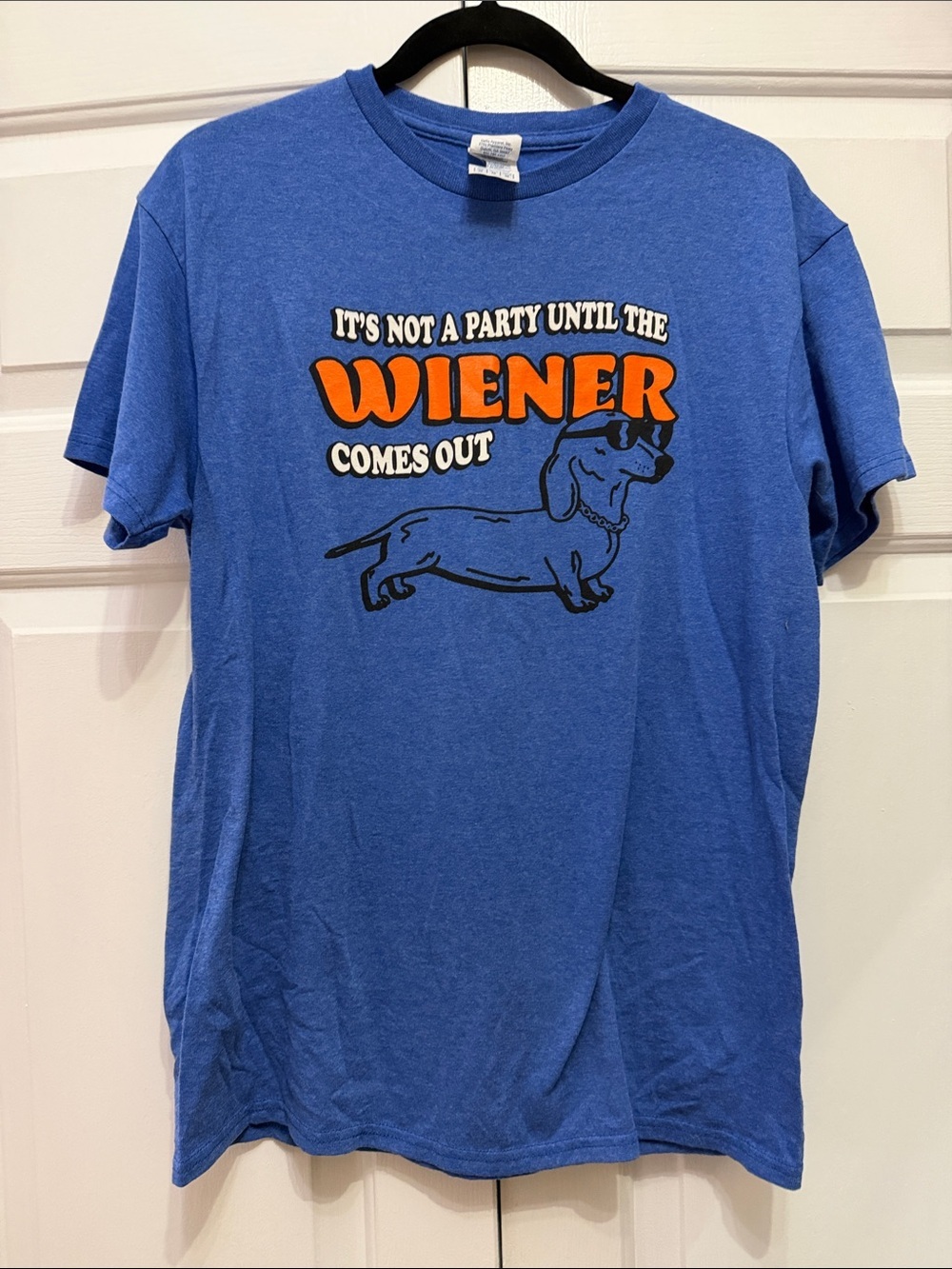 Delta Blue Graphic 'Wiener' Dachshund Tee